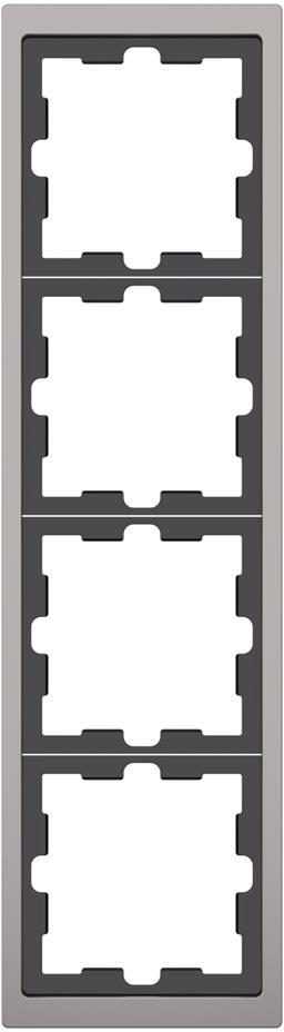 Рамка 4х цвят Никел System Design Merten SE