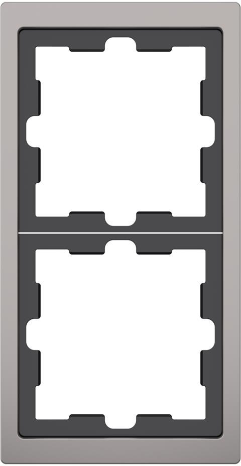 Рамка 2х цвят Никел System Design Merten SE