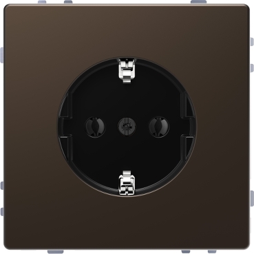 Контакт шуко с лицев панел цвят Мока System Design Merten SE