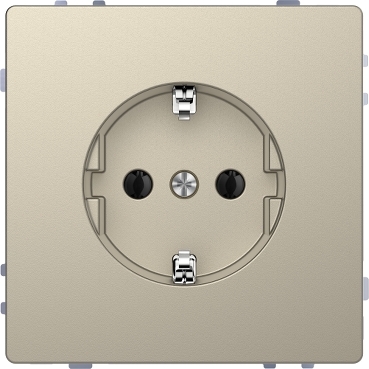 Контакт шуко с лицев панел цвят Сахара System Design Merten SE