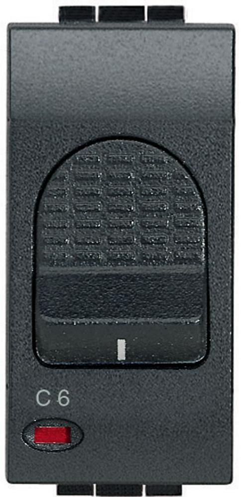 Автоматичен прекъсвач 1P+N 6A крива С 3kA 1 мод. цвят Антрацит LL Bticino