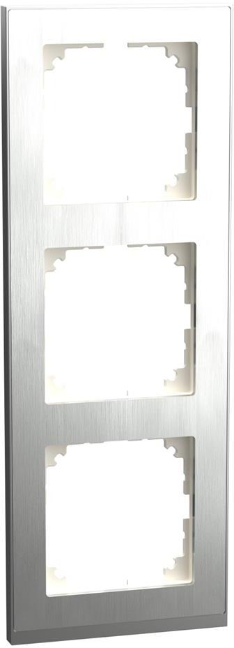 Рамка 3х цвят неръждаема стомана/алуминий, M-Pure Decor System M Merten SE