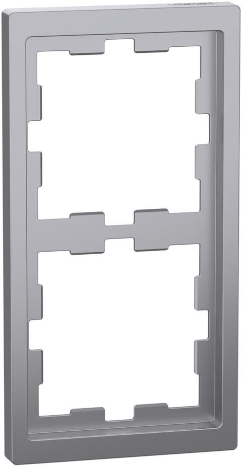 Рамка 2х цвят Неръждаема стомана System Design Merten SE