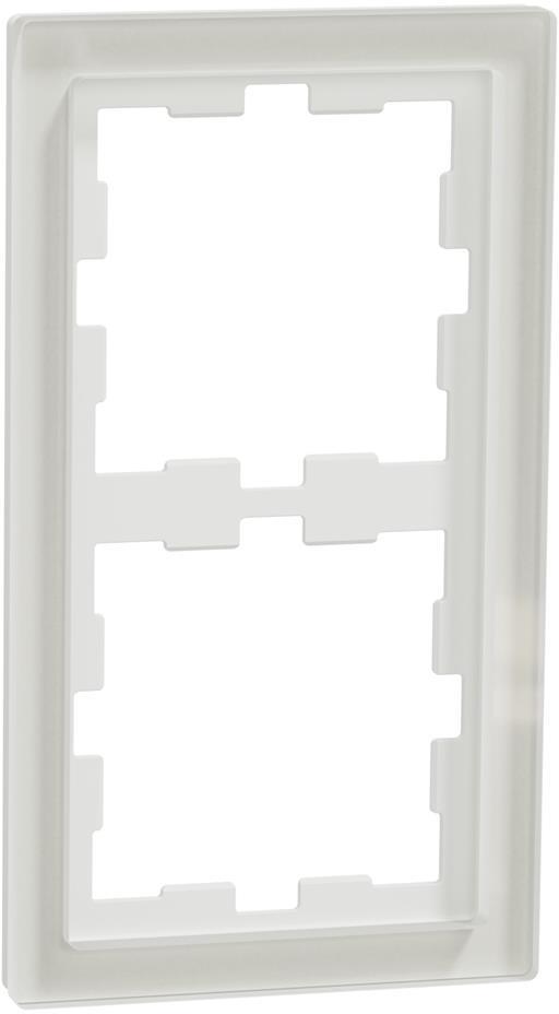 Рамка 2х цвят Кристално бял System Design Merten SE