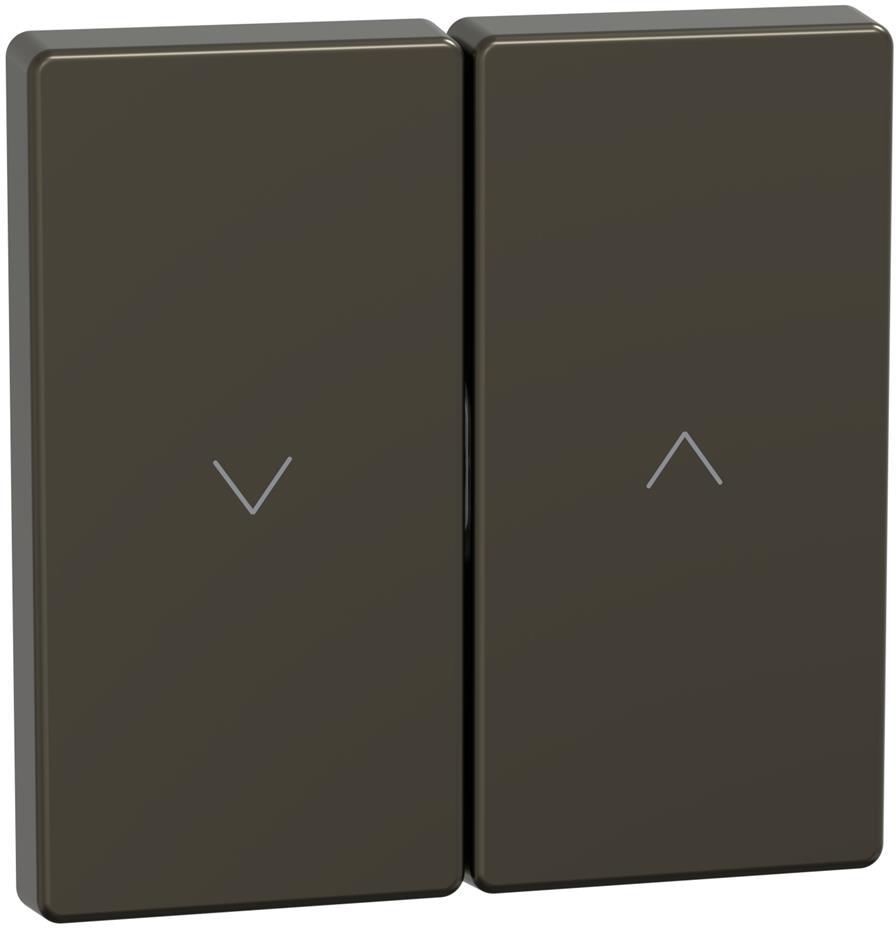 Лицев панел за ключ/бутон за щори цвят Мока System Design Merten SE