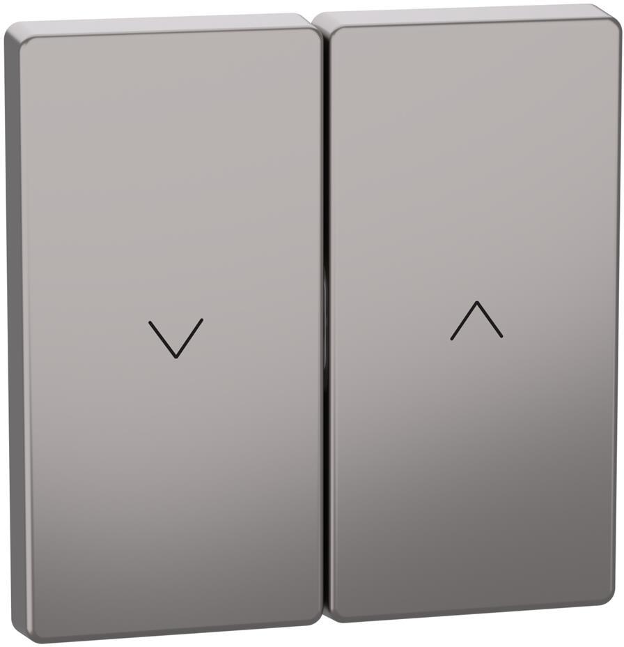 Лицев панел за ключ/бутон за щори цвят Никел System Design Merten SE