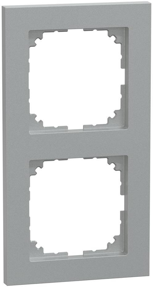 Рамка 2х цвят Алуминий, M-Pure System M Merten SE