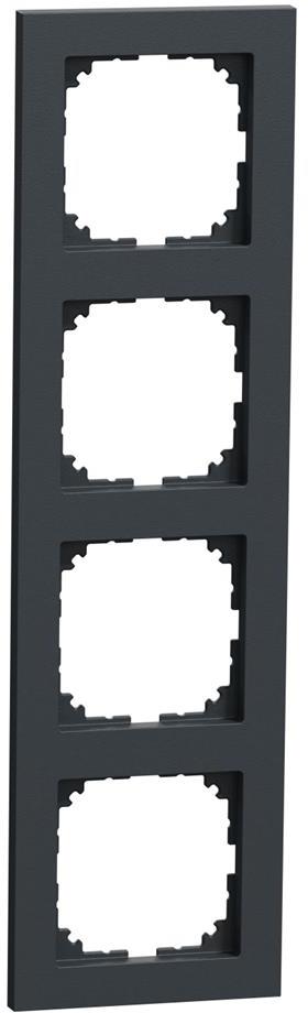 Рамка 4х цвят Антрацит, M-Pure System M Merten SE