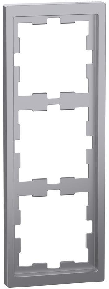 Рамка 3х цвят Неръждаема стомана System Design Merten SE
