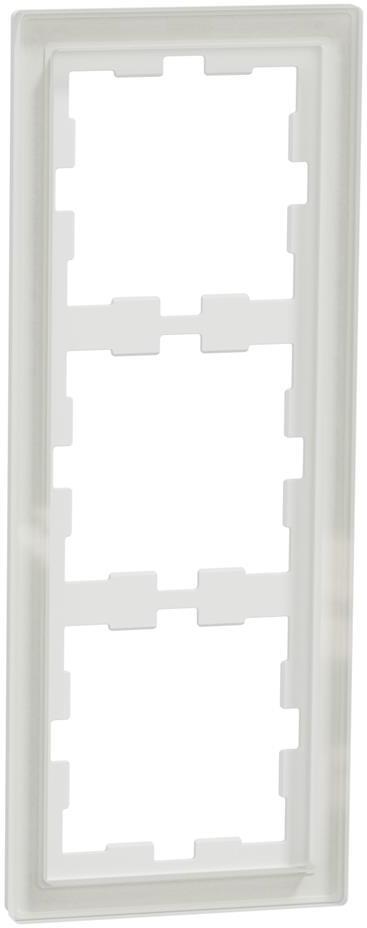 Рамка 3х цвят Кристално бял System Design Merten SE