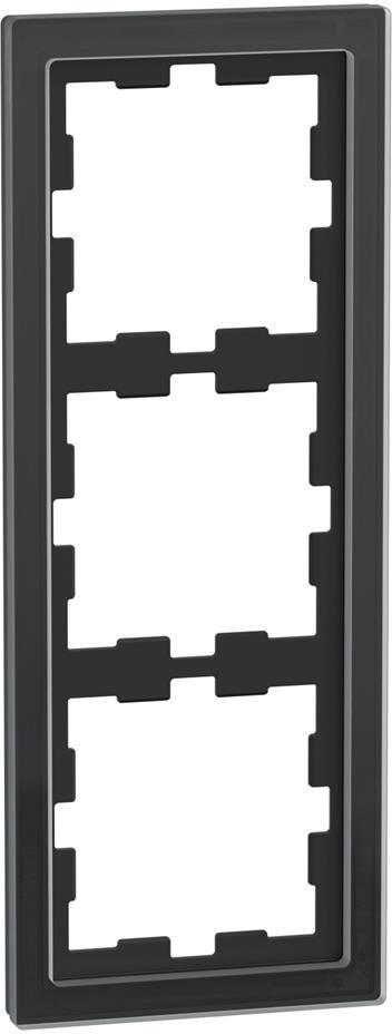 Рамка 3х цвят Черен оникс System Design Merten SE