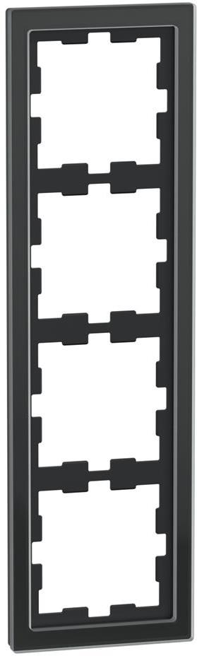 Рамка 4х цвят Черен оникс System Design Merten SE