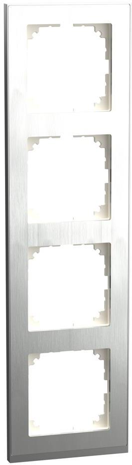 Рамка 4х цвят неръждаема стомана/алуминий, M-Pure Decor System M Merten SE
