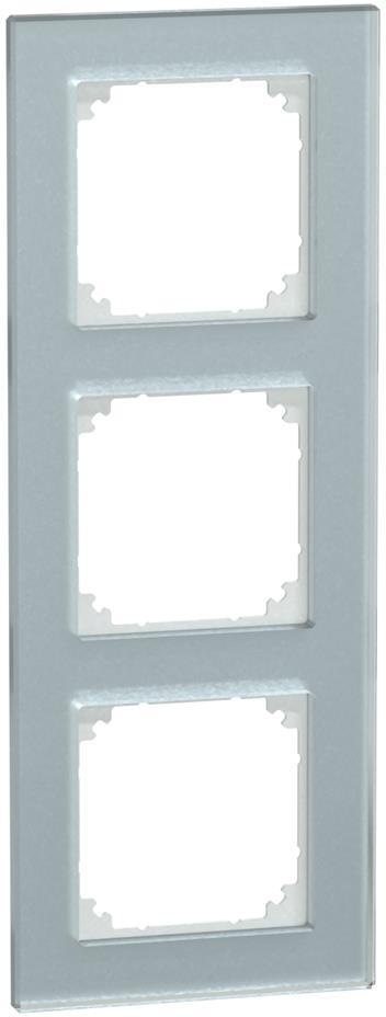 Рамка 3х цвят Кристал, стъкло System M Merten SE