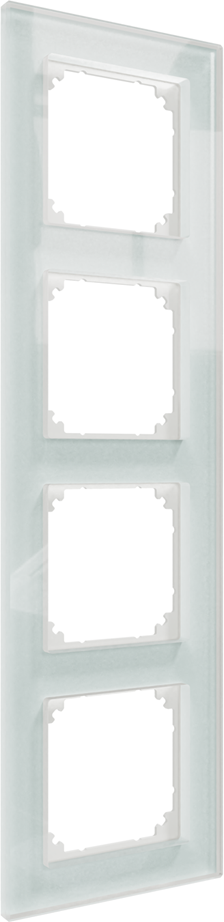 Рамка 4х цвят Кристал, стъкло System M Merten SE