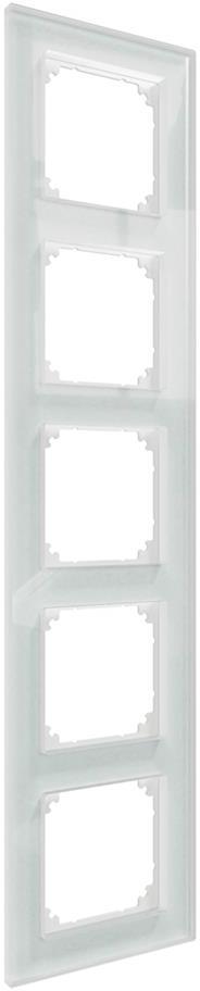 Рамка 5х цвят Кристал, стъкло System M Merten SE