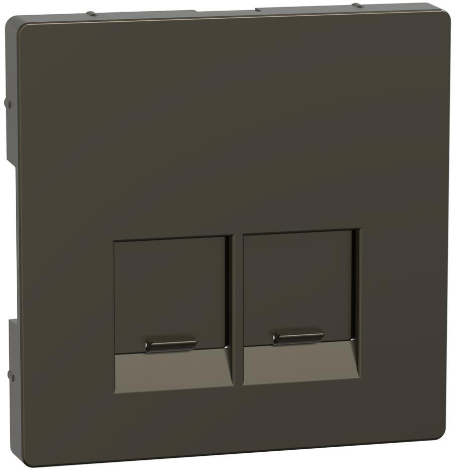 Лицев панел за 2xRJ45 цвят Мока System Design Merten SE