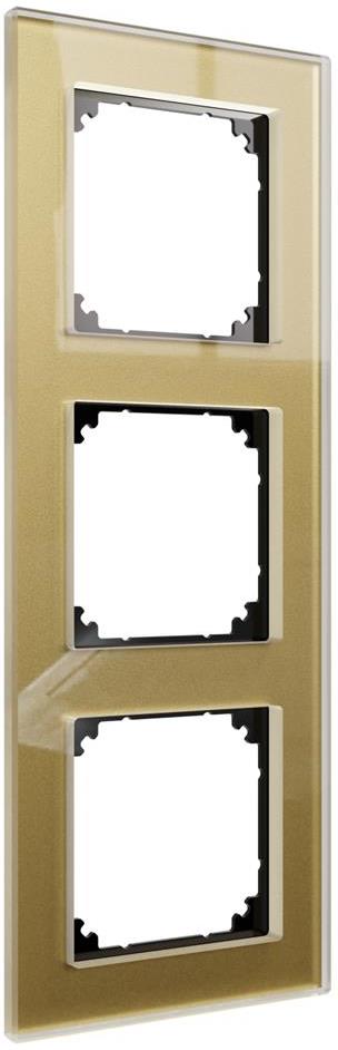 Рамка 3х цвят Злато, стъкло System M Merten SE