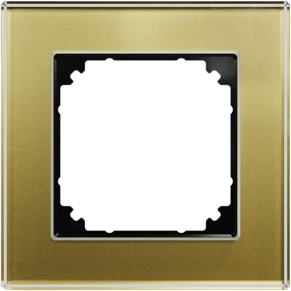 Рамка 1х цвят Злато, стъкло System M Merten SE