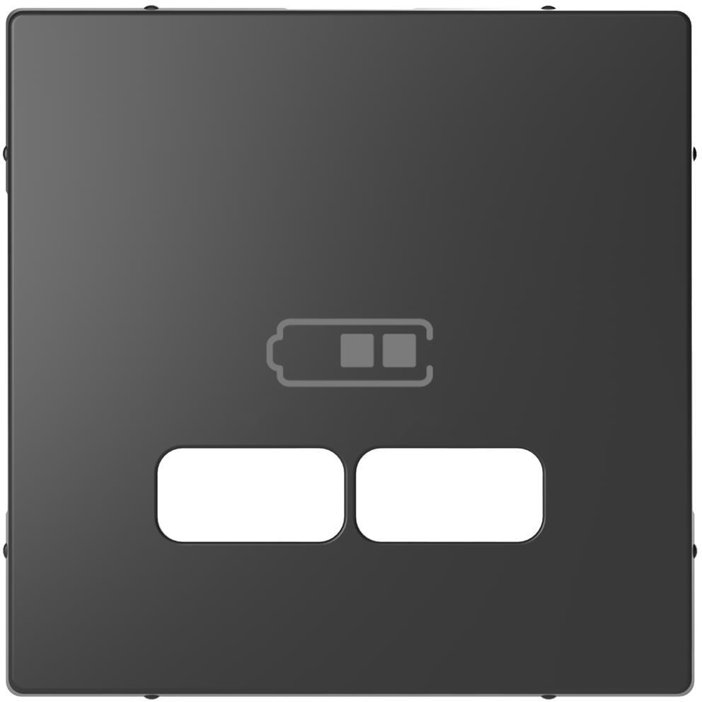 Лицев панел за 2xUSB цвят Антрацит System Design Merten SE