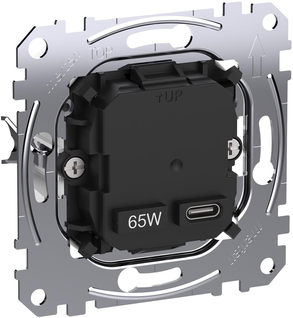 Розетка USB за зареждане тип C Power Delivery 65W механизъм Merten SE