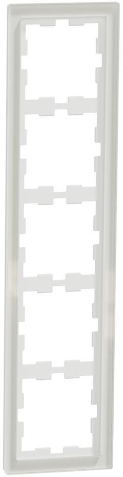 Рамка 5х цвят Кристално бял System Design Merten SE