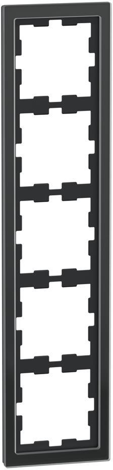 Рамка 5х цвят Черен оникс System Design Merten SE