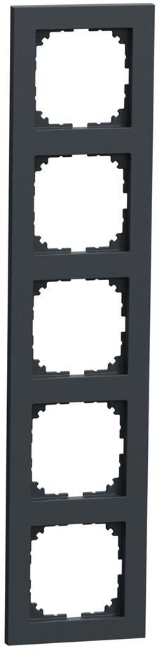 Рамка 5х цвят Антрацит, M-Pure System M Merten SE