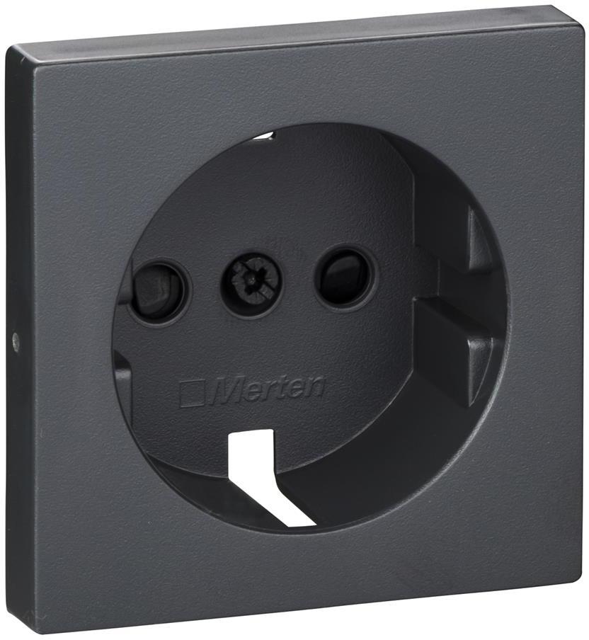 Лицев панел за контакт шуко с Д.З. цвят Антрацит System M Merten SE