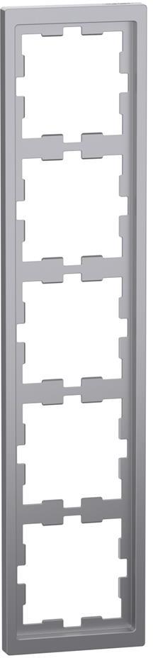 Рамка 5х цвят Неръждаема стомана System Design Merten SE