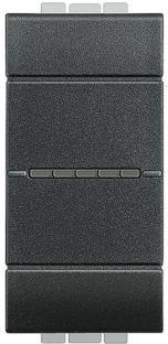 Девиаторен ключ 1 мод. 10A аксиален винт цвят Антрацит LL Bticino