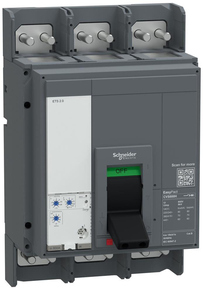 Автомат CVS1000N 3P 1000А електронна защита ETS 2.0 50kA регулируем (In x 0.4…1) SE