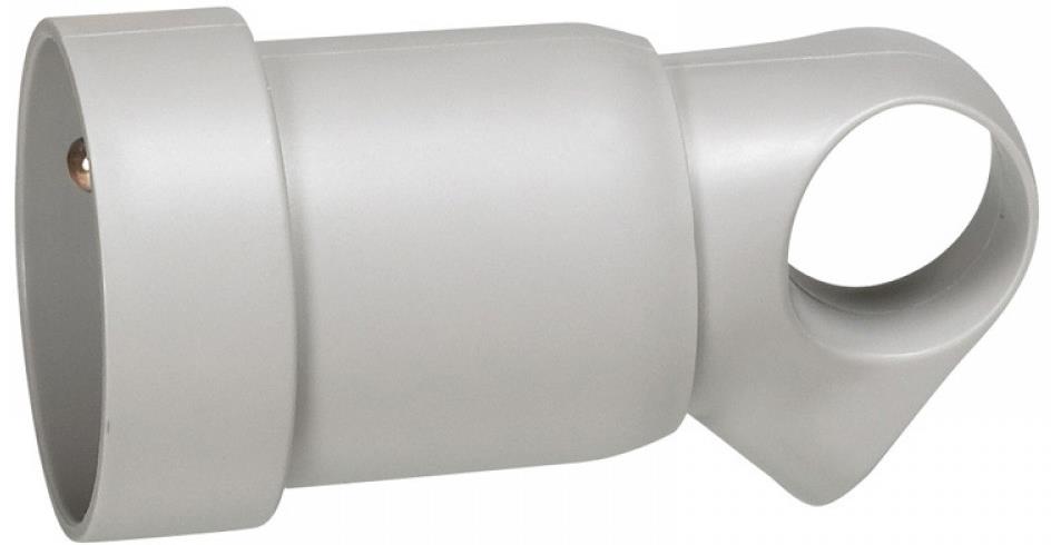 Куплунг сив 2P+T 16A френски с ринг Legrand