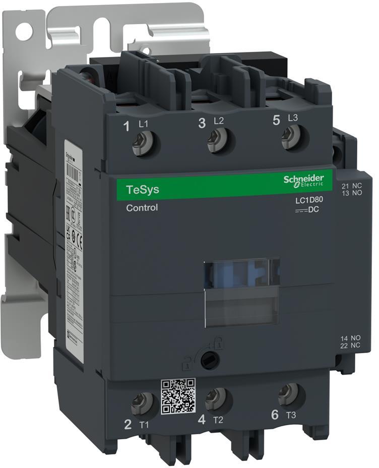 Контактор TeSys D 3P 37kW (80A AC-3) 1NO-1NC 220V DC SE