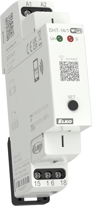 Таймер годишен астро, цифров с Wi-Fi настройка, 1 секунда минимален интервал, 1c/o 16A, 230Vac, 1DIN, Elko EP