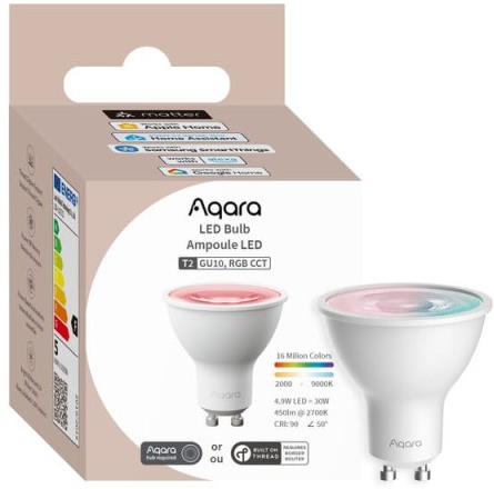 Лампа LED 4.9W RGBW GU10 PAR16 450lm 35° димируема 25000h Aqara Bulb T2 - 7093