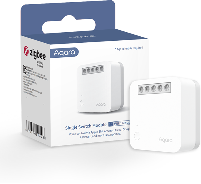 Микромодул Smart реле 1х On/Off 10A изисква неутрала Aqara Module T1 - 3296