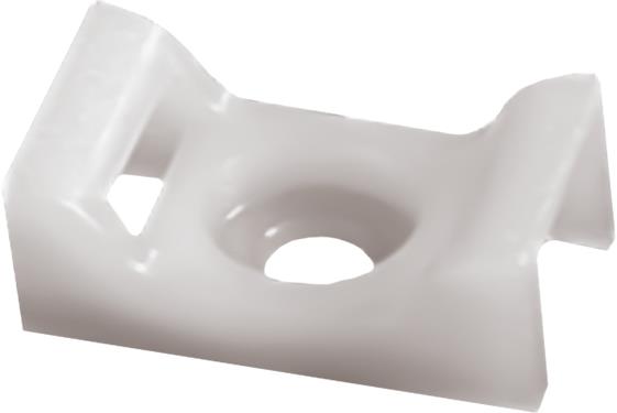 Основа PMP-10-5 за кабелна връзка 9мм 26.5х16мм бяла за винт с диаметър 5.3мм /100 бр./ Elektro-Plast