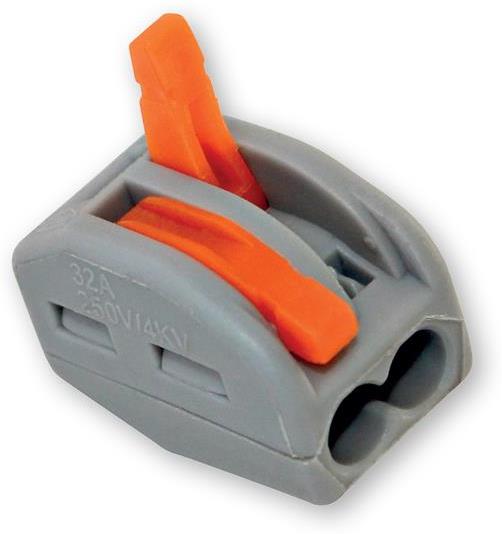 Бърза връзка отваряема 2х0,2-4мм2 за гъвкав/твърд проводник 32A 250V (кут. 20 бр.) Commel