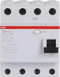 ДТЗ 4P 63A 30mА серия FH204 тип AC ABB