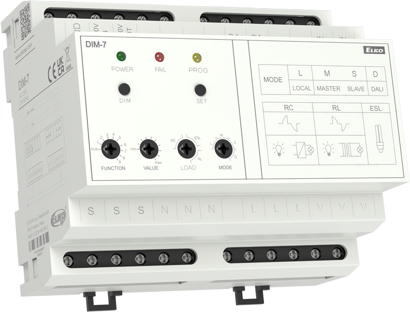 Димер универсален, LED 1500VA, DALI, модулно разширение, 230Vac, 6DIN, Elko EP