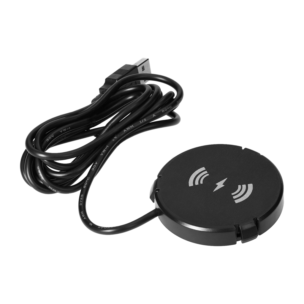 Модул за вграждане в бюро индуктивна зарядна станция 10W, кабел 1.5m, Ø60mm, ORNO