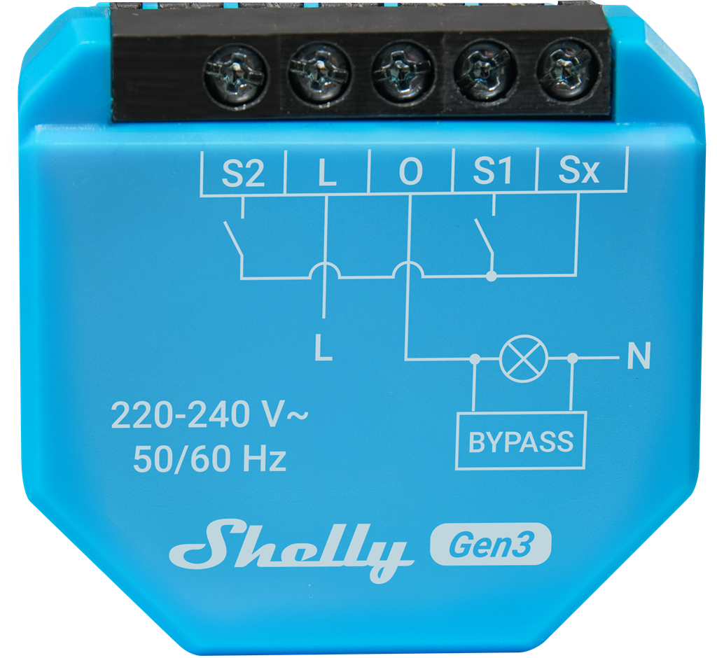 Микромодул Smart реле 1х On/Off 1.2A БЕЗ НЕУТРАЛА Shelly 1L Gen3 - 261637