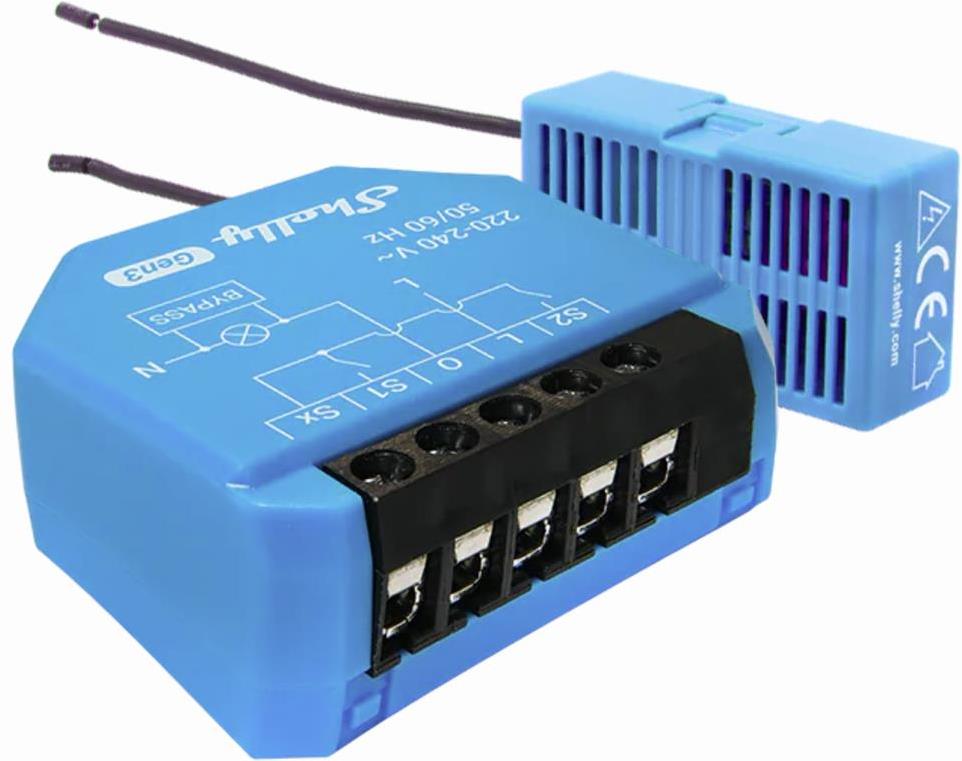 Микромодул Smart реле 1х On/Off 1.2A БЕЗ НЕУТРАЛА Shelly 1L Gen3 - 261637