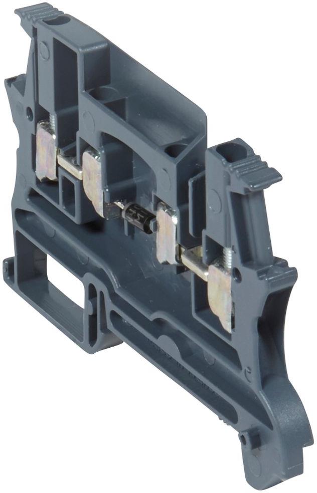 Редова клема СИВА винтова 2.5мм2 с диод Viking 3 Legrand