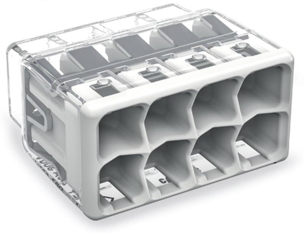 Бърза връзка Wago 8х0,75-4 mm2 (40бр.) сива за твърд проводник