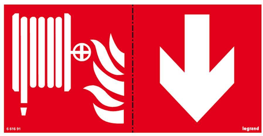 Пиктограма за евакуационен осветител пожарен кран 100х200мм Legrand