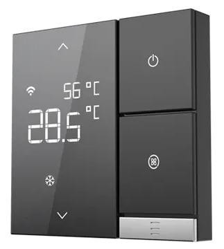 Термостат за отопление и охлаждане 5…35 °C, Wi-Fi и Modbus, за 2 тръбни вентилаторни конвектори, LinkedGo Smart HVAC - 260623