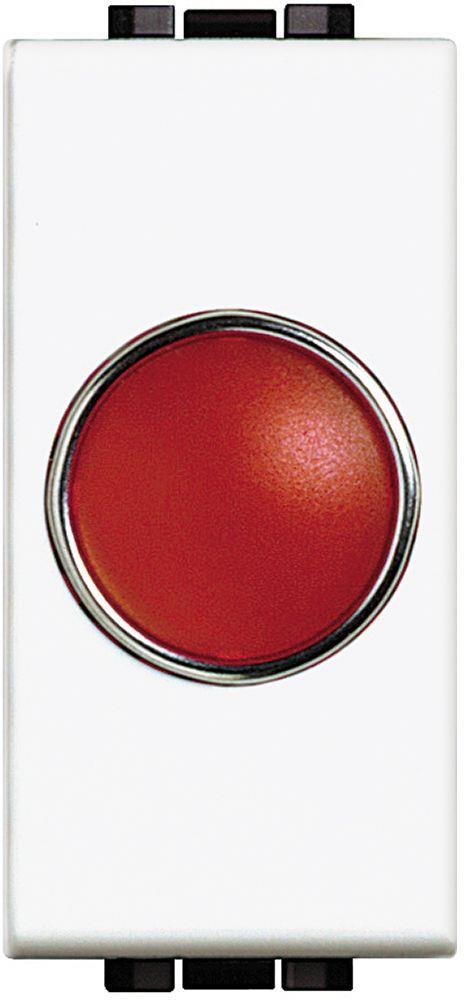 Индикатор червен за лампа 1 мод цвят бял LL Bticino