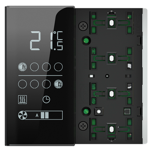 Термостат с 2 бутона KNX 80x80 RW FF EKINEX